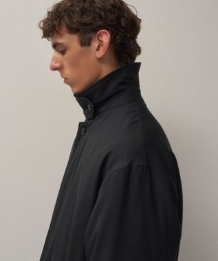 ATON NIDOM SILK | シルクパッドバルマカーンコート - UNISEX BLACK