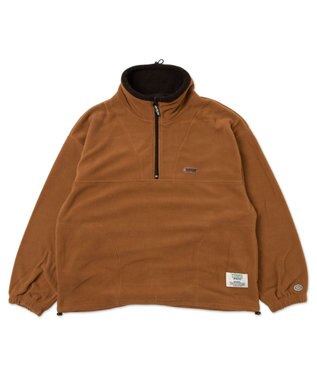 WEGO DISCUSフリースハーフジップPO キャメル