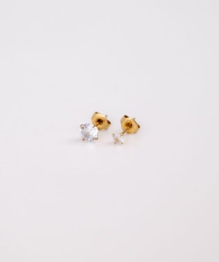 blancotokyo 【金属アレルギー対応】ジルコニアピアス MOONLIGHT ゴールド