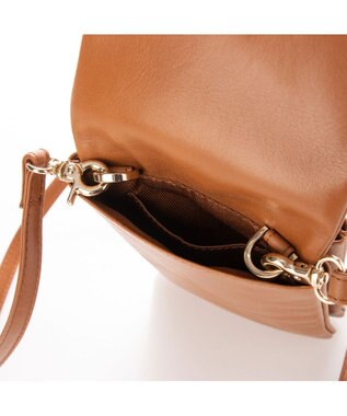 UNBILLION ペルケ perche ジェムストーンヒネリモバイルショルダー キャメル