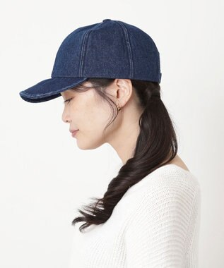 MOONBAT FURLA(フルラ)デニムキャップ  UVカット 帽子 ネイビーブルー