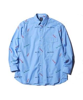 J.PRESS MEN 【J.PRESS ORIGINALS】EMBBAGGY B.D. SHIRT / BAGGY FIT サックスブルー系