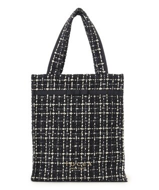 TOCCA 【キャンセル分販売！】【A4サイズ対応】COLOR OF GLORY CUSTOMIZED BAG カスタマイズ トートバッグ ブラックツイード×細リボン