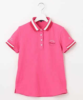 23区GOLF 【WOMEN】【UVケア・吸水速乾】ハニカムカノコ 半袖ポロシャツ ピンク系
