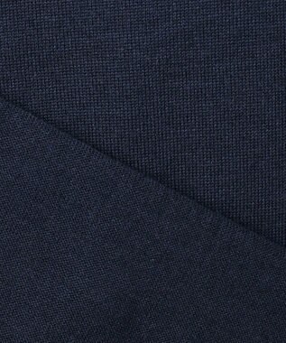 23区 S 【洗える】ウーステッドウール ポロニット ネイビー系