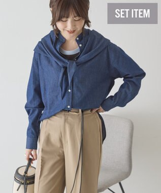 AMERICAN HOLIC スカーフセットデニムシャツ One Wash