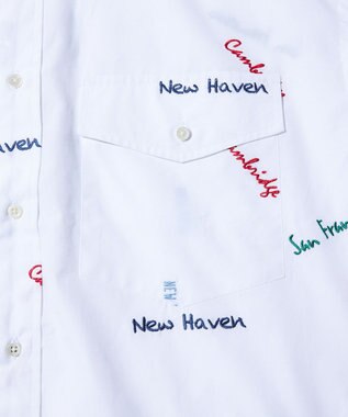 J.PRESS MEN 【J.PRESS ORIGINALS】EMBBAGGY B.D. SHIRT / BAGGY FIT ホワイト系