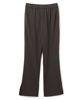 UNFILO L 【ウエストゴム】ドライトリコット セミフレアパンツ チャコール