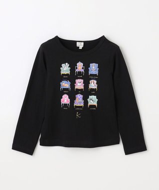 組曲 KIDS 【110-140㎝】アラカルトドッグ Tシャツ ブラック