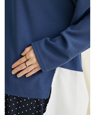 CRAFT STANDARD BOUTIQUE 布帛切替デザインプルオーバー Navy