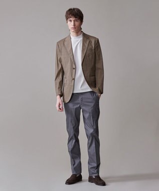 J.PRESS MEN シルクのような光沢感の上品Tシャツ【UVカット / 接触冷感 / 吸水速乾】【J.PRESS PREMIUM JERSEY】ポンチモックネック Tシャツ ホワイト系