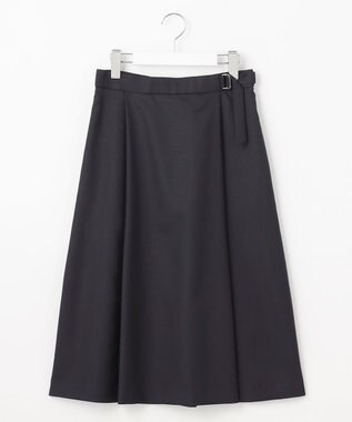 J.PRESS LADIES 【セットアップ対応・洗える・UVケア・速乾】 OXIJEWELストレッチ スカート ネイビー系