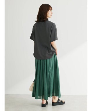 Green Parks インド綿　ふんわりボイルロングスカート Green