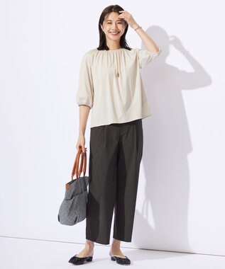 J.PRESS LADIES L 【洗える・撥水・接触冷感】アウトフィッター ワイド パンツ グレー系