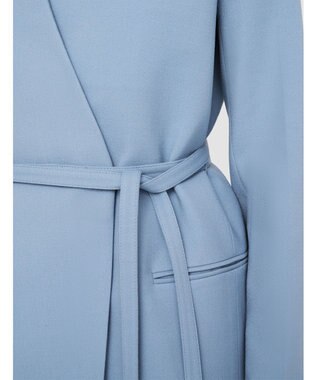 JOSEPH テーラリングクレープ　ノーカラージャケット Faded Sky