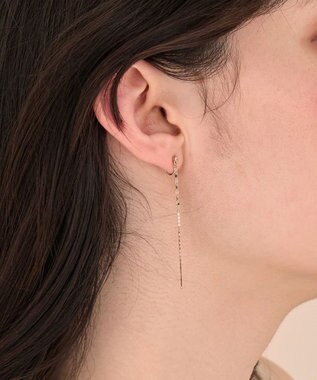 Phoebe 〈痛くないシリーズ/金属アレルギー対応〉ルミナスビジューライトフィットイヤリング 揺れる/パール シャンパンゴールド