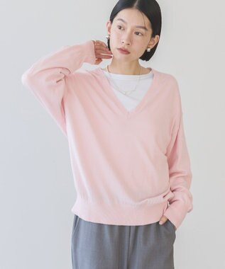 AMERICAN HOLIC Ｖネックニットプルオーバー Pink
