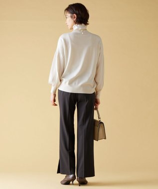 自由区 【洗える】T/R/Wストレッチストレート パンツ ダークブラウン系