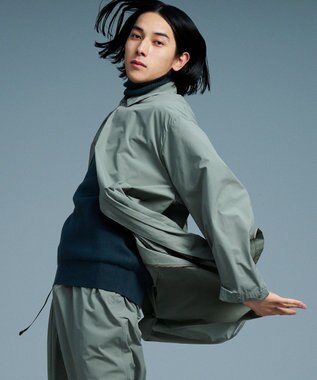 UNFILO MENS MOVE TEX タートルネック ニット ピーコックグリーン系