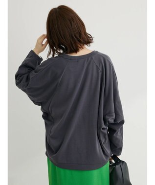 Green Parks ドルマン袖トッパーカーディガン Dark Gray