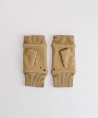 ORuKuBET おさんぽねこ刺繍フィンガーレスジャージグローブ(WOMEN) キャメル