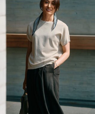 23区 【Oggi4月号掲載】ジオメトリック柄 ダイヤスカーフ ブラック系5