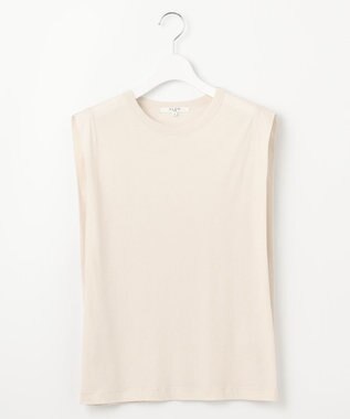 23区 S 【SLOW/一部店舗限定】シアーツイストシングルジャージー ノースリーブ カットソー ベージュ系