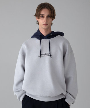 WEGO 【ユニセックス着用ITEM/MLサイズ展開】ワンポイントバイカラープルパーカー