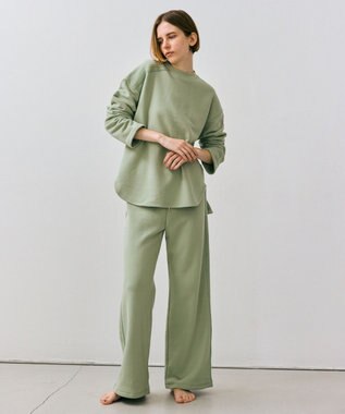 BEIGE， 【BEIGE,ecru/WEB限定・洗える】LOOP BACK / コットンスウェットリブトップス Leaf