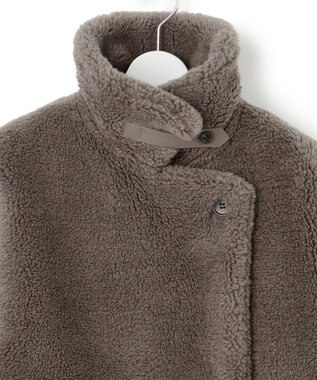 23区 S 【CanCam11月号掲載】ECOPELテディボア ダブルフロント アウター グレー系