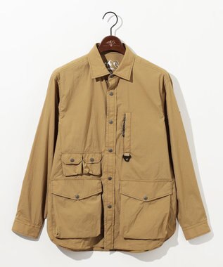 JOSEPH ABBOUD MOUNTAIN 【軽量/ストレッチ/ECO撥水】ライトワッシャーストレッチ アウトドア シャツ ベージュ系