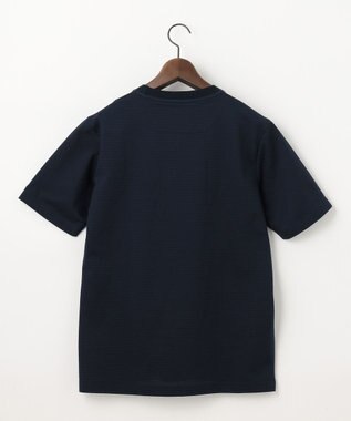 JOSEPH ABBOUD 【吸水速乾/】千鳥サッカー Tシャツ ネイビー系