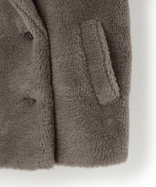 23区 S 【CanCam11月号掲載】ECOPELテディボア ダブルフロント アウター グレー系