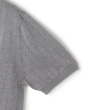 J.PRESS MEN シルクコットン ニットポロシャツ ライトグレー系