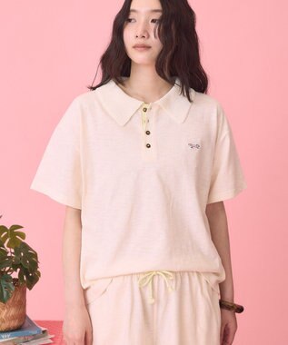 AMERICAN HOLIC 【PENNEY'S】配色ポロ+ショートパンツ Ivory