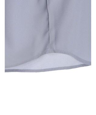 Green Parks 袖プリーツ衿付きブラウス Sax