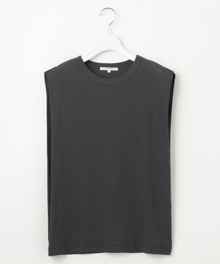 23区 S 【SLOW/一部店舗限定】シアーツイストシングルジャージー ノースリーブ カットソー グレー系