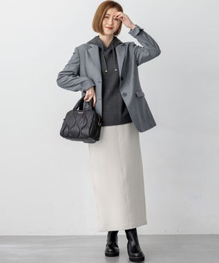 23区 キルティング ボストン バッグ ブラック系