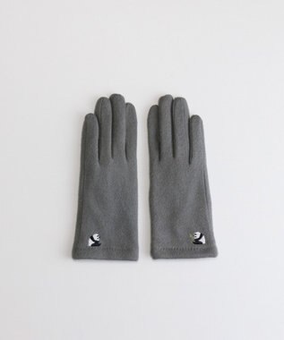 ORuKuBET パンダ刺繍ジャージグローブ(WOMEN)【タッチパネル対応】 グレー