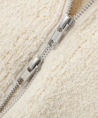 AMERICAN HOLIC ダブルZIPシャギーニットベスト Ivory