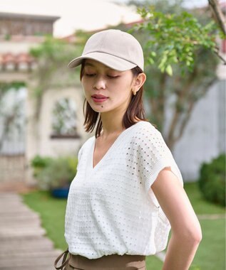 MOONBAT 【新色追加】深さ選べるUVツイルキャップ(深め) つば遮光／洗える／接触冷感／サイズ調整可能 ベージュ（深め）