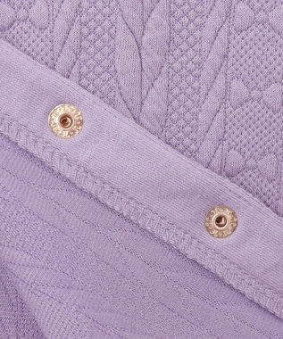 ANY KIDS ふくれ ジャガード カーディガン ラベンダー