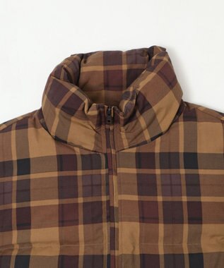 WEGO 【ユニセックス着用ITEM/MLサイズ展開】チェックパファーブルゾン ブラウンチェック1
