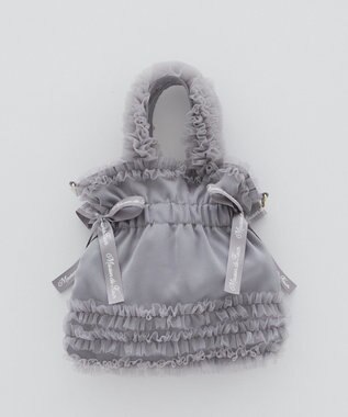 Maison de FLEUR チュールフリルダブルリボン2Wayトート
