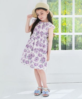 ANY KIDS 【WEB限定柄有】総柄 サマー ワンピース アジサイ