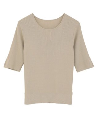 YECCA VECCA 5分袖リブニット Brown