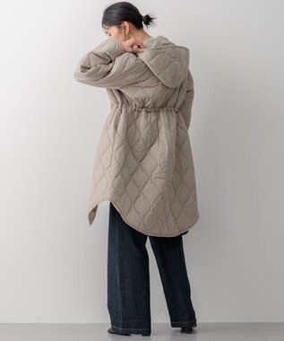 23区 【洗える/撥水加工】中綿 ロング パディング アウター ベージュ系