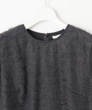 自由区 L 【カタログ掲載】ループカットジャカード ワンピース スレート