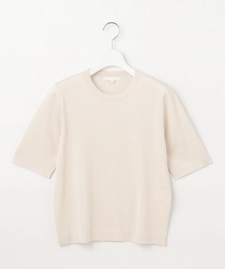 自由区 L 【アンサンブル対応・洗える】アセテートコットンプルオーバー ニット アイボリー