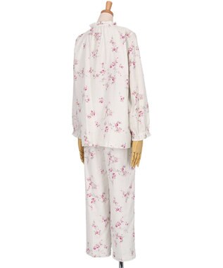 WACOAL ワコール_リラックス＆スリープ パジャマ 長袖 長ズボン 綿100%(本体) レディース KDX510 /ワコール アイボリー